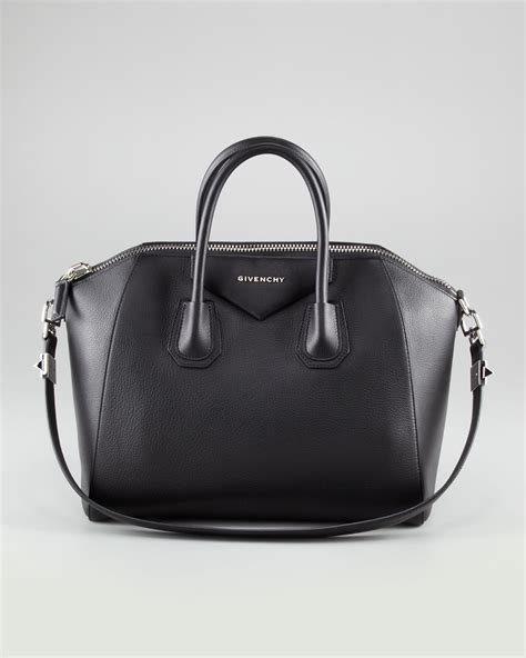 givenchy antigona satchel black matte|Givenchy antigona medium leather satchel.